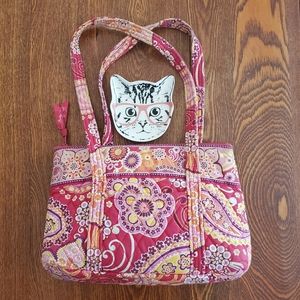 Vera Bradley purse, pink floral Raspberry Fizz retired pattern